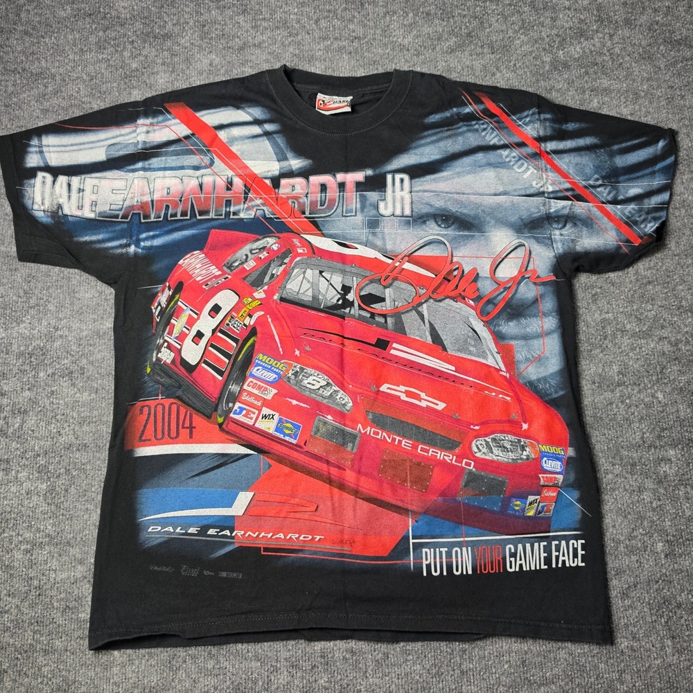Vintage 2004 Dale Earnhardt Jr #8 Chase Authentics All Over Print Shirt Mens M